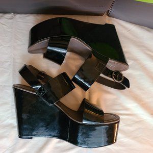 N by Nicole Miller, Sz 8.5, black wedges